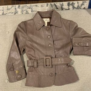 Belted Guess leather jacket